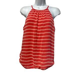 express spaghetti strap stripe cinched bottom tank top Size S